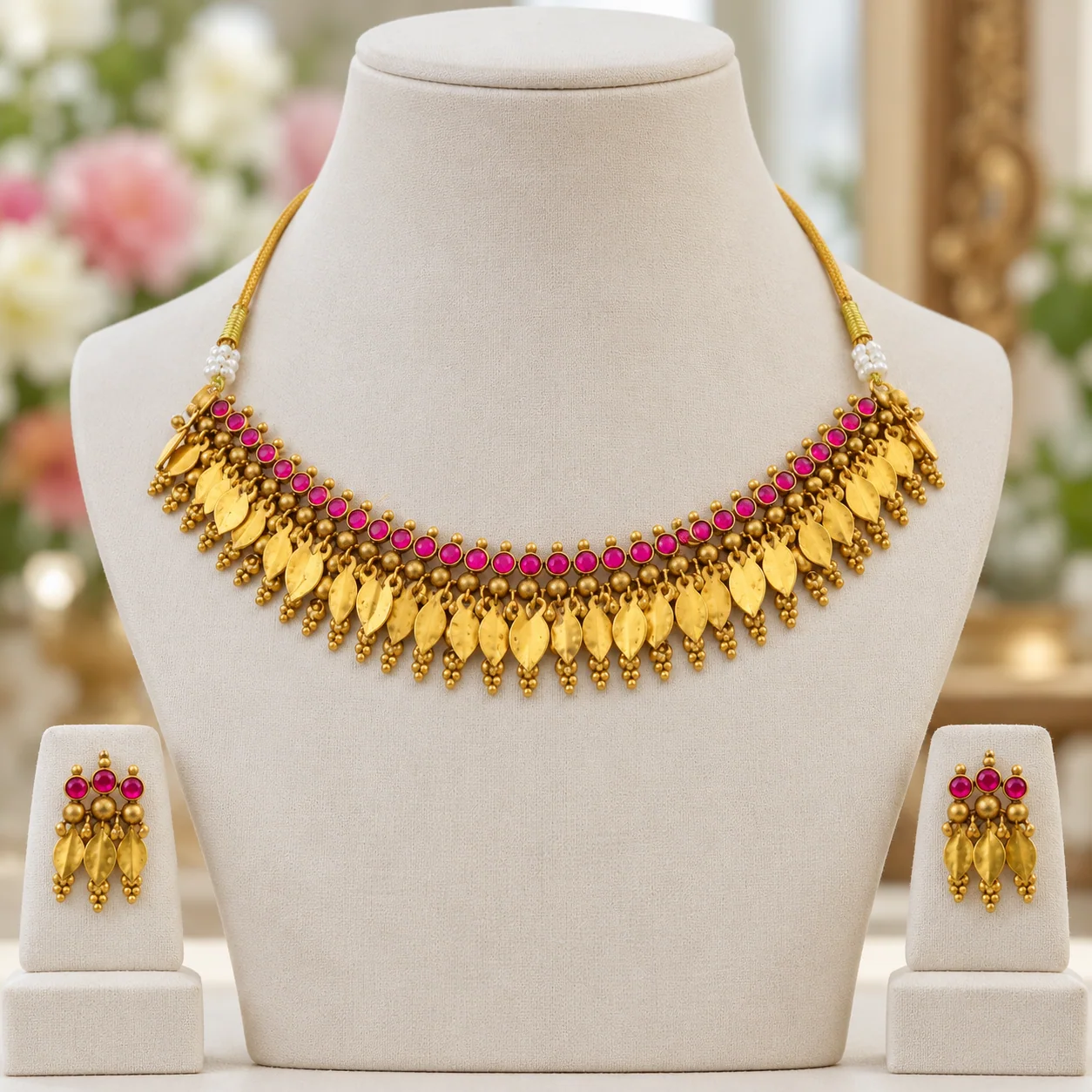 Exquisite Gold Plated Choker Necklace for Set